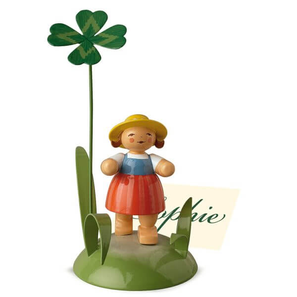 Place Card Holder Girl with Four Leaf Clover by Wendt & Kühn Image