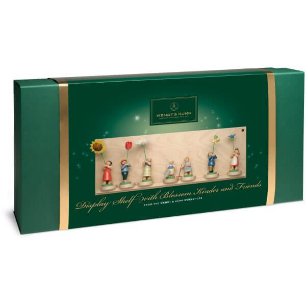 Display Shelf with Seven Flower Children and Friends by Wendt & Kühn Retired Image