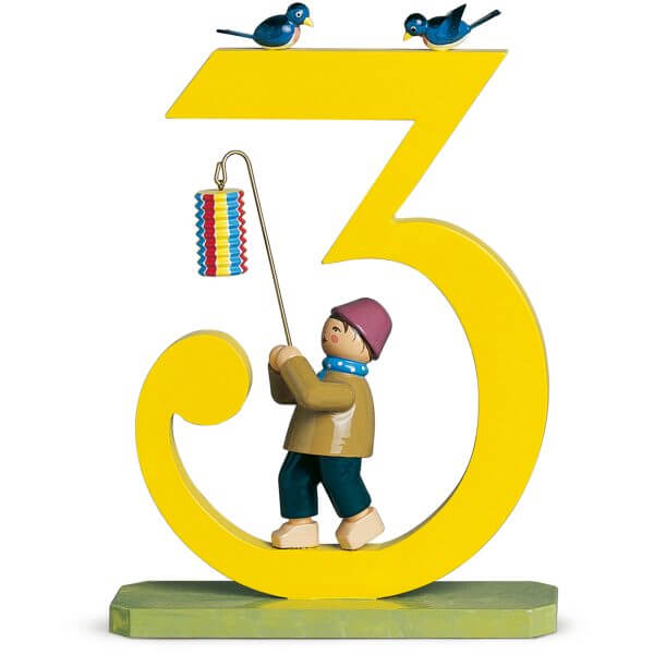 Large Birthday Number 3 Boy with Lantern by Wendt & Kühn Large Birthday Number 3 Boy with Lantern by Wendt & Kühn Image