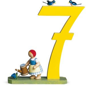 Large Birthday Number 7 Girl with Watering Can by Wendt & Kühn Image