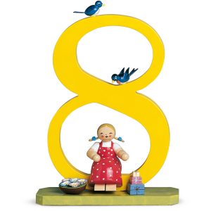 Large Birthday Number 8 Girl with Gifts by Wendt & Kühn Image