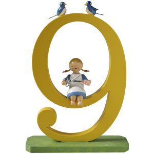 Large Birthday Number 9 Girl with Scissors by Wendt & Kühn Image