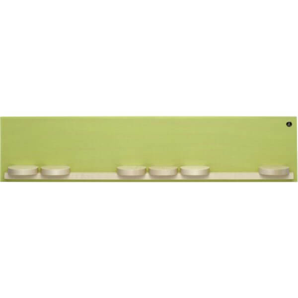 Small Green Display Shelf with Seven Sliding Disks by Wendt & Kühn Small Green Display Shelf with Seven Sliding Disks by Wendt & Kühn Image