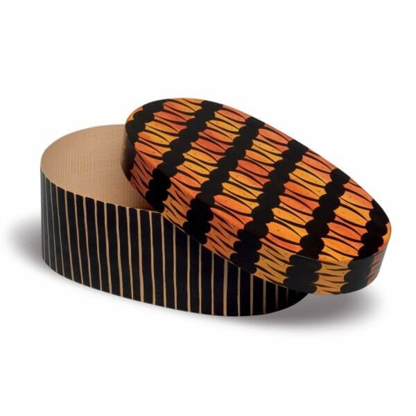 Open Oval Splinter Box with Flame Design by Wendt & Kühn Image