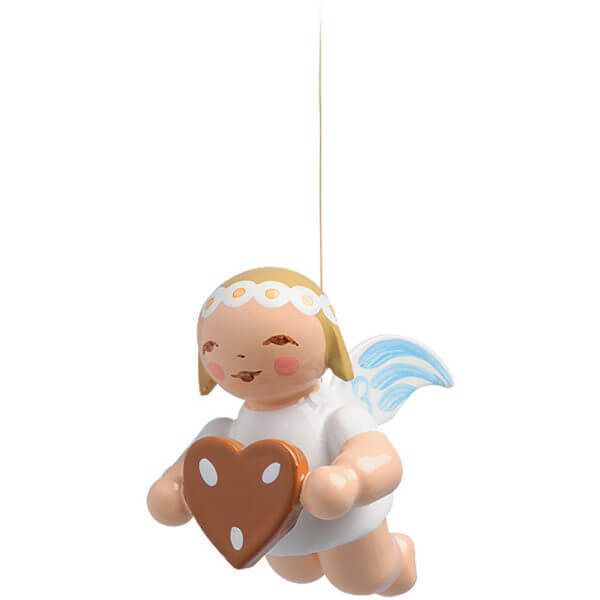 Little Suspended Angel with Gingerbread Heart by Wendt & Kühn Image