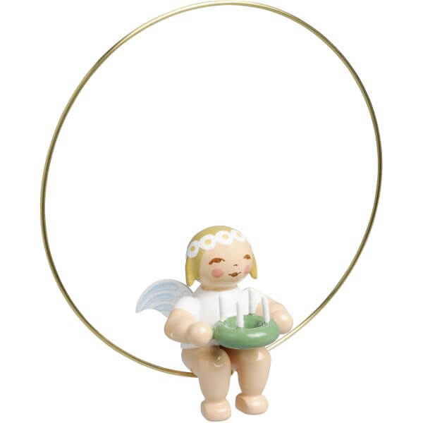 Christmas Tree Angel in Ring with Wreath by Wendt & Kühn Image
