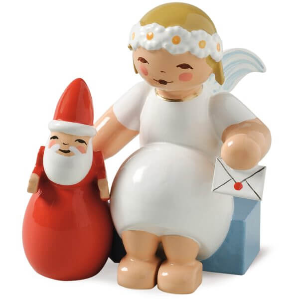 Marguerite Angel Sitting with Santa Claus by Wendt & Kühn Image