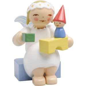 Marguerite Angel Sitting with Building Blocks by Wendt & Kühn Image