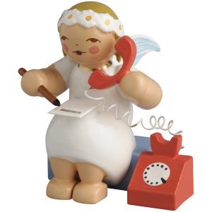 Marguerite Angel Sitting with Telephone by Wendt & Kühn Image