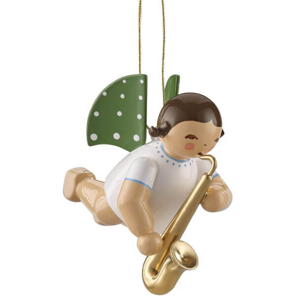 Angel with Saxophone Suspended with Brown Hair by Wendt & Kühn Angel with Saxophone Suspended with Brown Hair by Wendt & Kühn Angel with Saxophone Suspended with Brown Hair by Wendt & Kühn Image