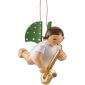 Angel with Saxophone Suspended with Brown Hair by Wendt & Kühn Image