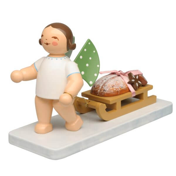 Angel with Christmas Stollen and Gingerbread by Wendt & Kühn Image