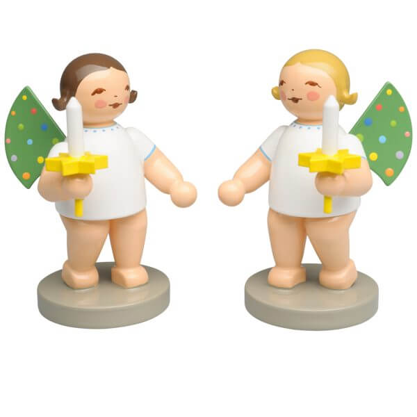Angel with Colored Dots on its Wings by Wendt & Kühn pair 2 Angel with Colored Dots on its Wings by Wendt & Kühn pair 2 Image