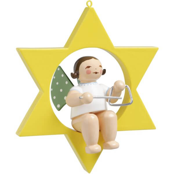 Small Angel Musician with Triangle in Star by Wendt & Kühn Image