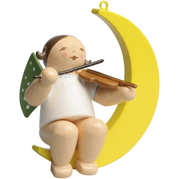 Small Angel Musician with Violin in Moon by Wendt & Kühn Image