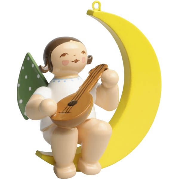 Small Angel Musician with Mandolin in Moon by Wendt & Kühn Image