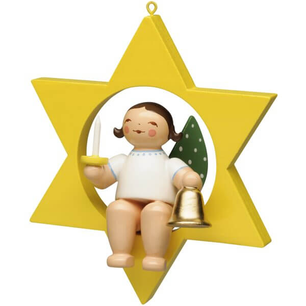 Small Angel Musician with Bell and Candle in Star by Wendt & Kühn Image