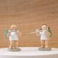 Angel with Bass Flute Blond and Brown Hair Pair by Wendt & Kühn Image