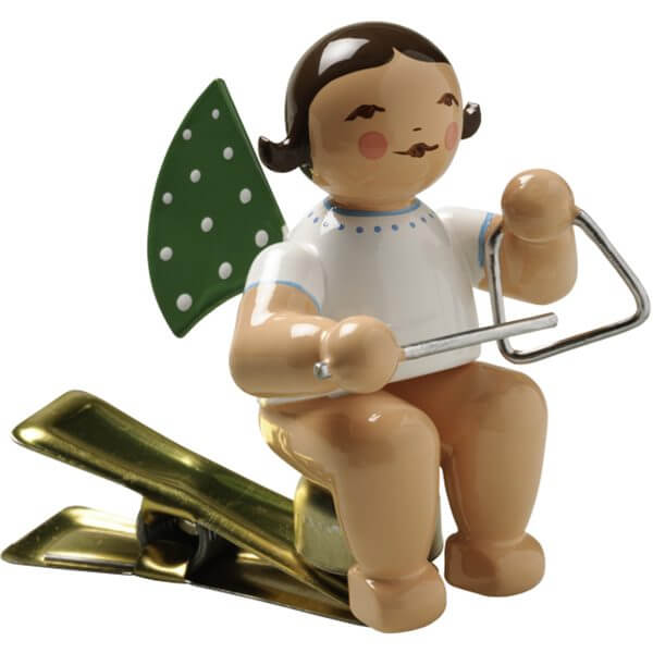 Angel Musician with Triangle on Clip by Wendt & Kühn Image