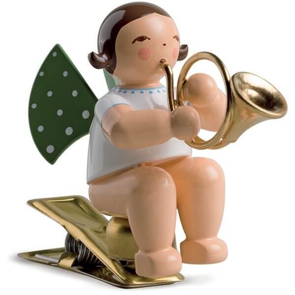 Angel Musician with French Horn on Clip by Wendt & Kühn Image