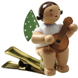 Angel Musician with Mandolin on Clip by Wendt & Kühn Image