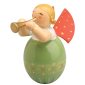 Blond Hair Angel with Small Trumpet in Green Egg with Pattern Image