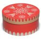 Small Closed Round Red Splinter Box with Floral Pattern by Wendt & Kühn Image