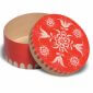 Small Open Round Red Splinter Box with Floral Pattern by Wendt & Kühn Image