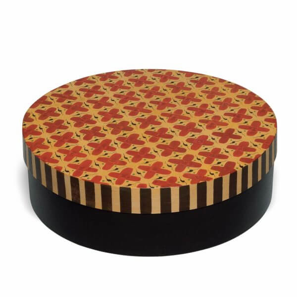 Closed Round Splinter Box with Cross Pattern by Wendt & Kühn Closed Round Splinter Box with Cross Pattern by Wendt & Kühn Image