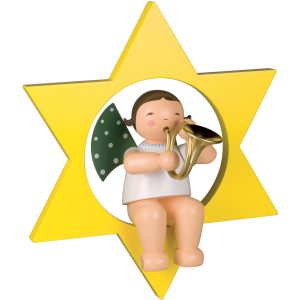 Large Angel Musician with French Horn in Star by Wendt & Kühn Image