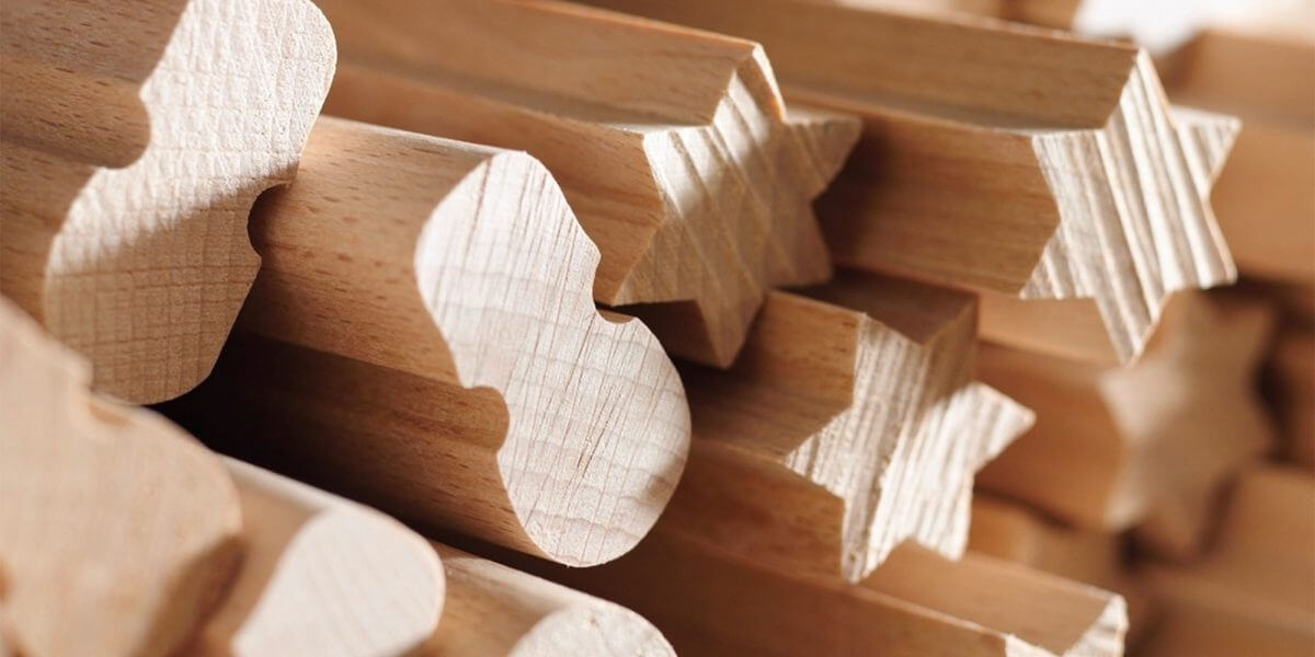 stacks of wood in various shapes